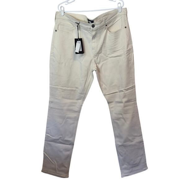 NWT Paige Men’s Federal Slim Straight Denim Jeans Size 38 Iced Pearl Wash - Picture 1 of 12